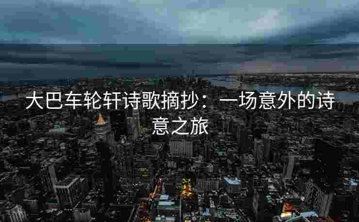 大巴车轮轩诗歌摘抄：一场意外的诗意之旅