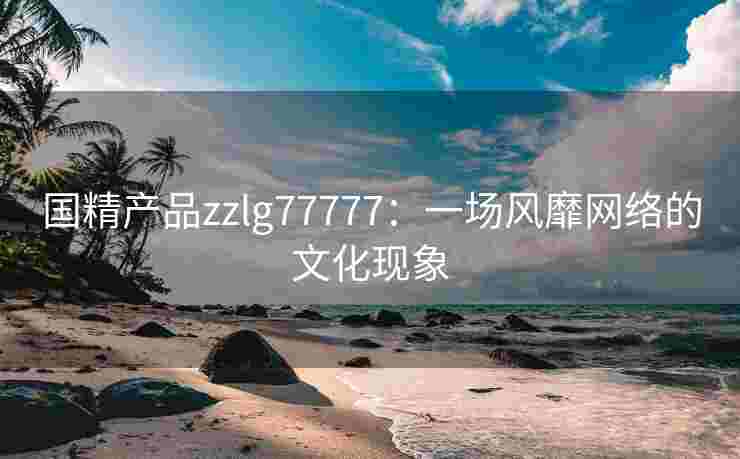 国精产品zzlg77777：一场风靡网络的文化现象