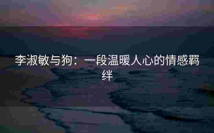 李淑敏与狗：一段温暖人心的情感羁绊