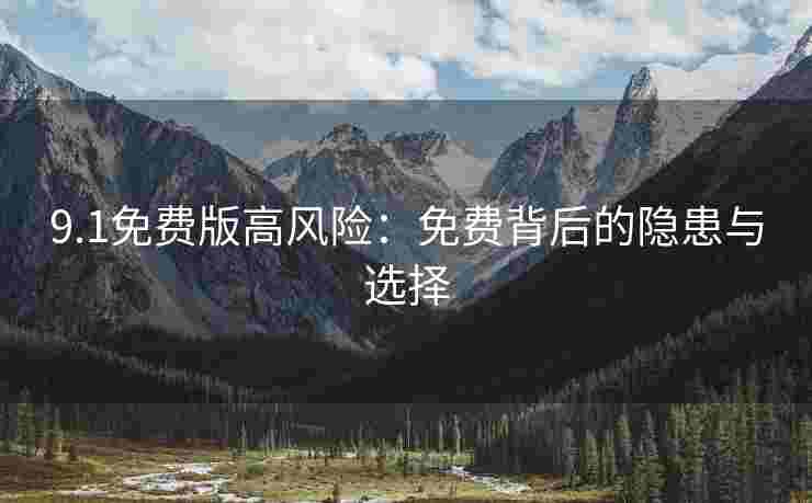 9.1免费版高风险：免费背后的隐患与选择