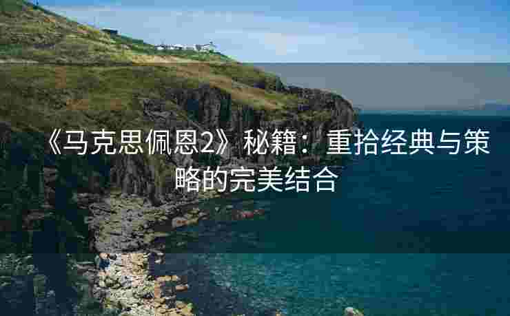 《马克思佩恩2》秘籍：重拾经典与策略的完美结合