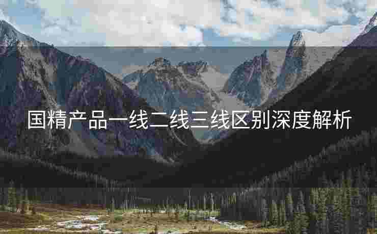 国精产品一线二线三线区别深度解析